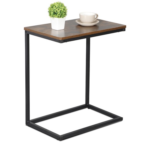Shaped end table sofa side - c-shaped,