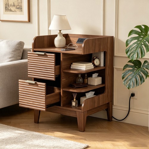 Nightstand set bedside - nightstand,