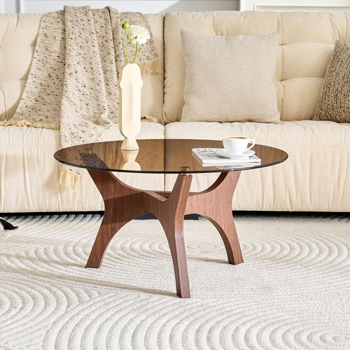 Glass coffee table mid - 31.5",