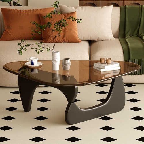 Modern glass coffee table - 36",