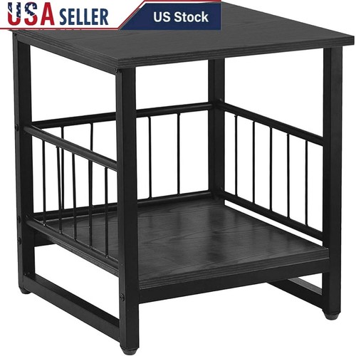 Industrial side table - table, w/